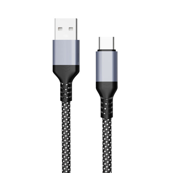 PJ-AC001(HQ/PM)Factory OEM Nylon Braided  USB A to Type-C 2A-3A