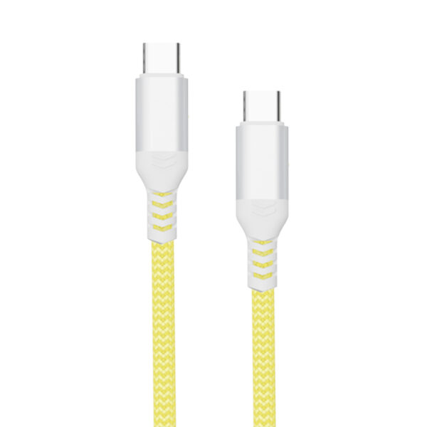 PJ-CC001K(HQ/PM)Factory OEM Nylon Braided Kevlar USB Type C to Type C Cable 3A-5A