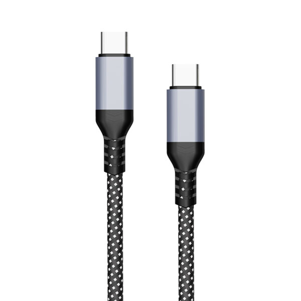 PJ-CC001 (HQ/PM) Factory OEM Nylon Braided USB Type C to Type C Cable 3A-5A